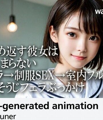 AItuner|【35分HD】見つめ返す彼女はもう止まらない──胸チラ→制服SEX→室内フルコース→おそうじフェラぶっかけ-3DCG